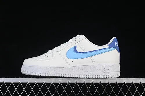 All categories Nk Air Force 1 Air Force series Nk Air Force 1 Low Air Force low top Nike Air Force 1'07 Low white and blue double hook Air Force 1 low top casual sneakers DO9786-100